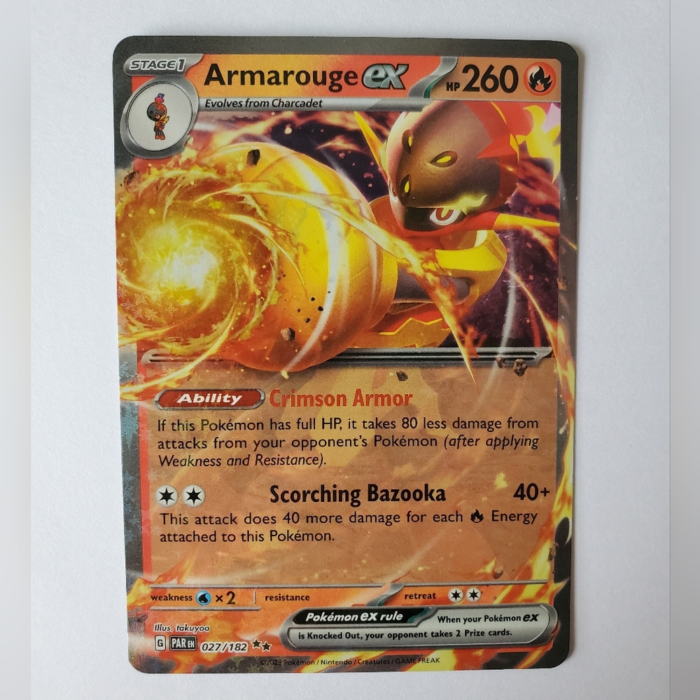🟠 Armarouge ex 27/182 | Paradox Rift | Holo Double Rare | NM | Pokemon TCG Card